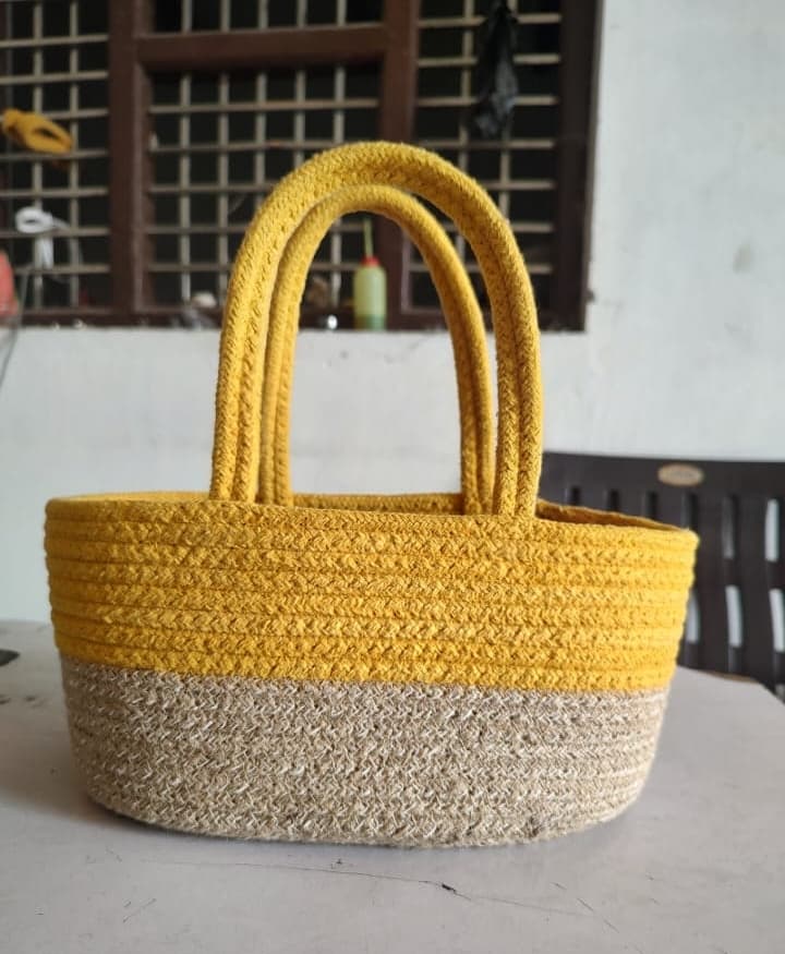 Mustard & Natural Basket