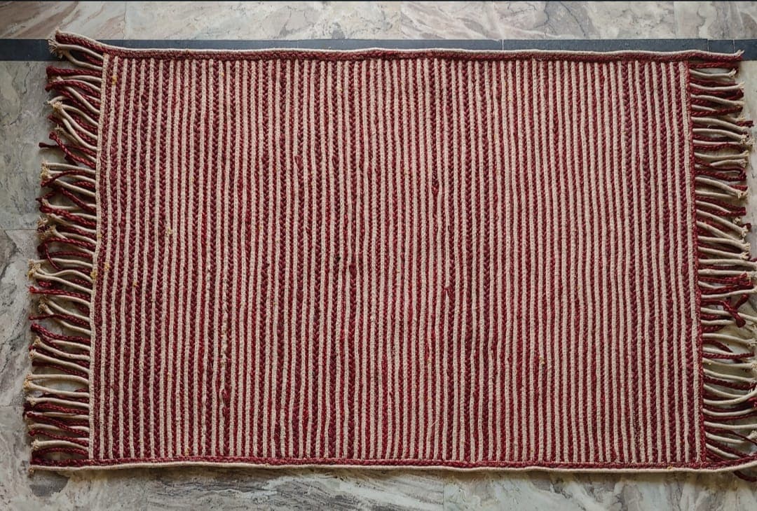 Rustic Stripe Jute Rug