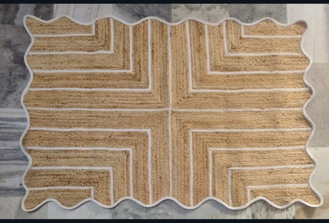 Modern Maze Jute Mat